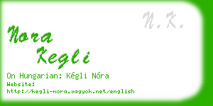 nora kegli business card
